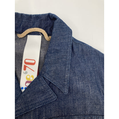 EQUIPE'70 Brilla Bespoke Indigo Denim Safari Jacket Size 42