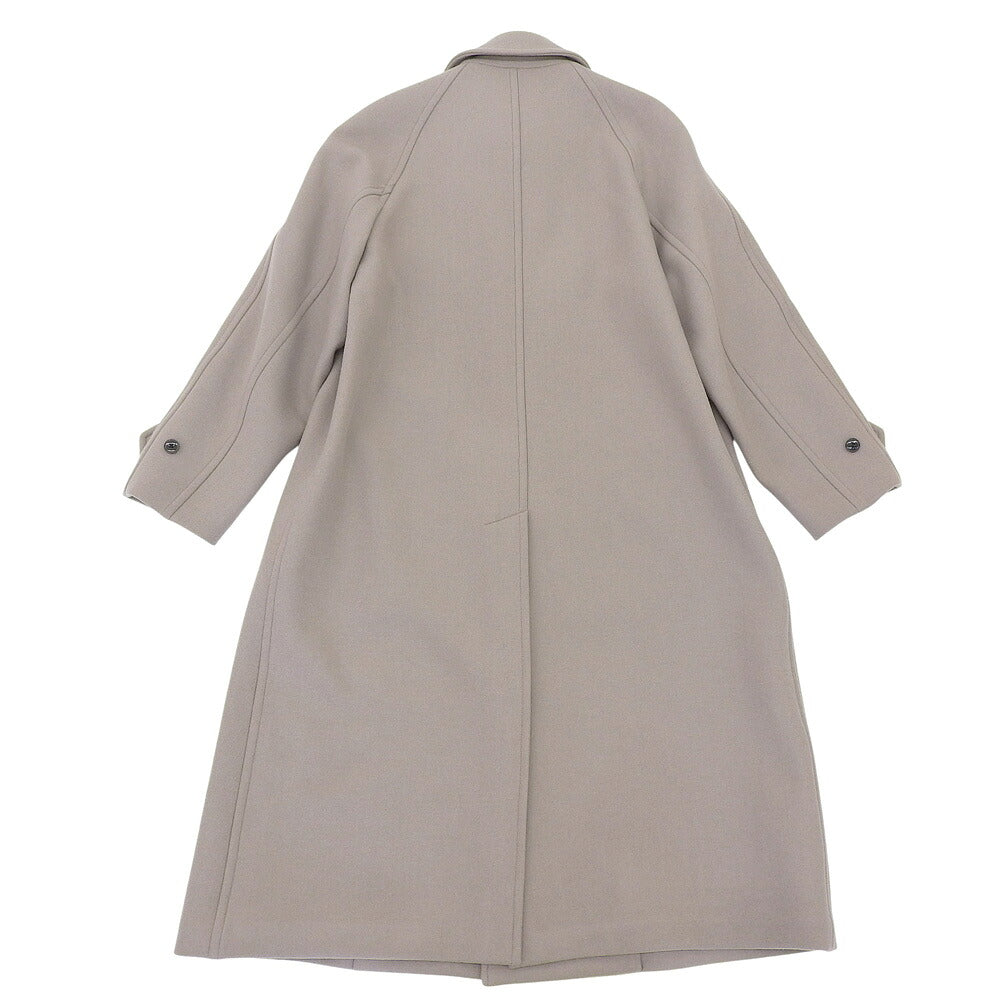 LOEFF Melton Stand Collar Wool Cashmere Coat Gray Size 1