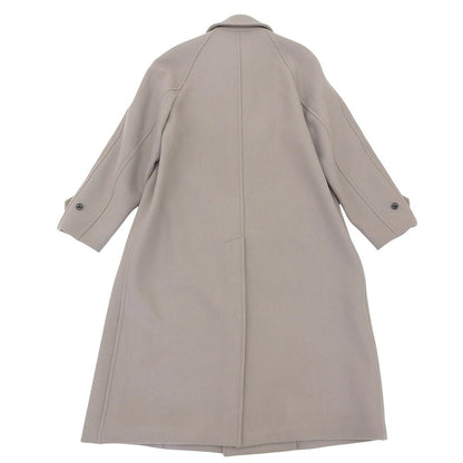 LOEFF Melton Stand Collar Wool Cashmere Coat Gray Size 1