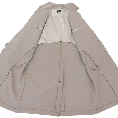LOEFF Melton Stand Collar Wool Cashmere Coat Gray Size 1