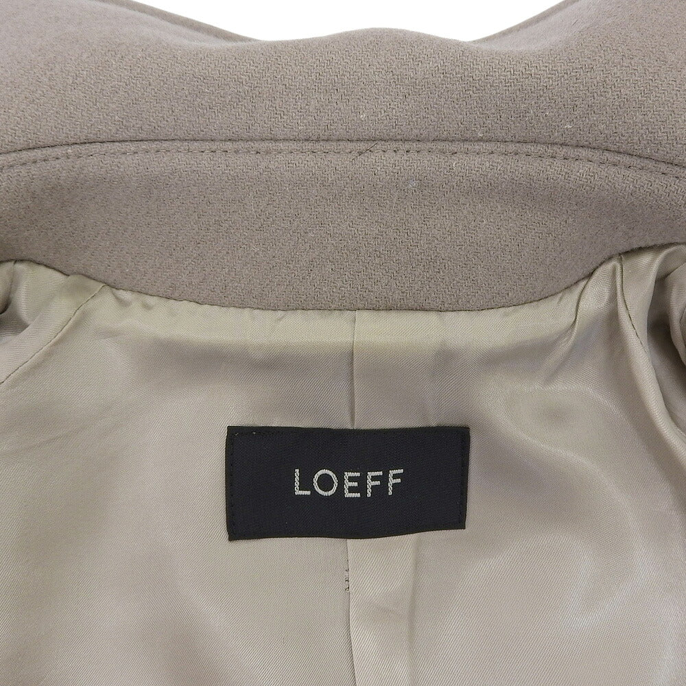 LOEFF Melton Stand Collar Wool Cashmere Coat Gray Size 1