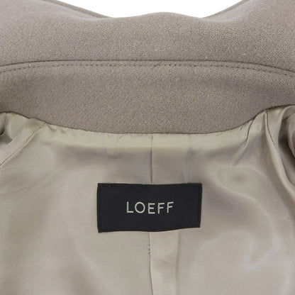 LOEFF Melton Stand Collar Wool Cashmere Coat Gray Size 1