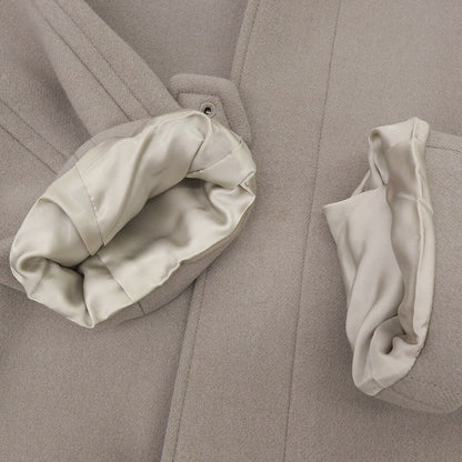 LOEFF Melton Stand Collar Wool Cashmere Coat Gray Size 1