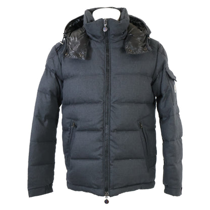 MONCLER MONTGENEVRE Wool Down Jacket Charcoal Gray Size 1
