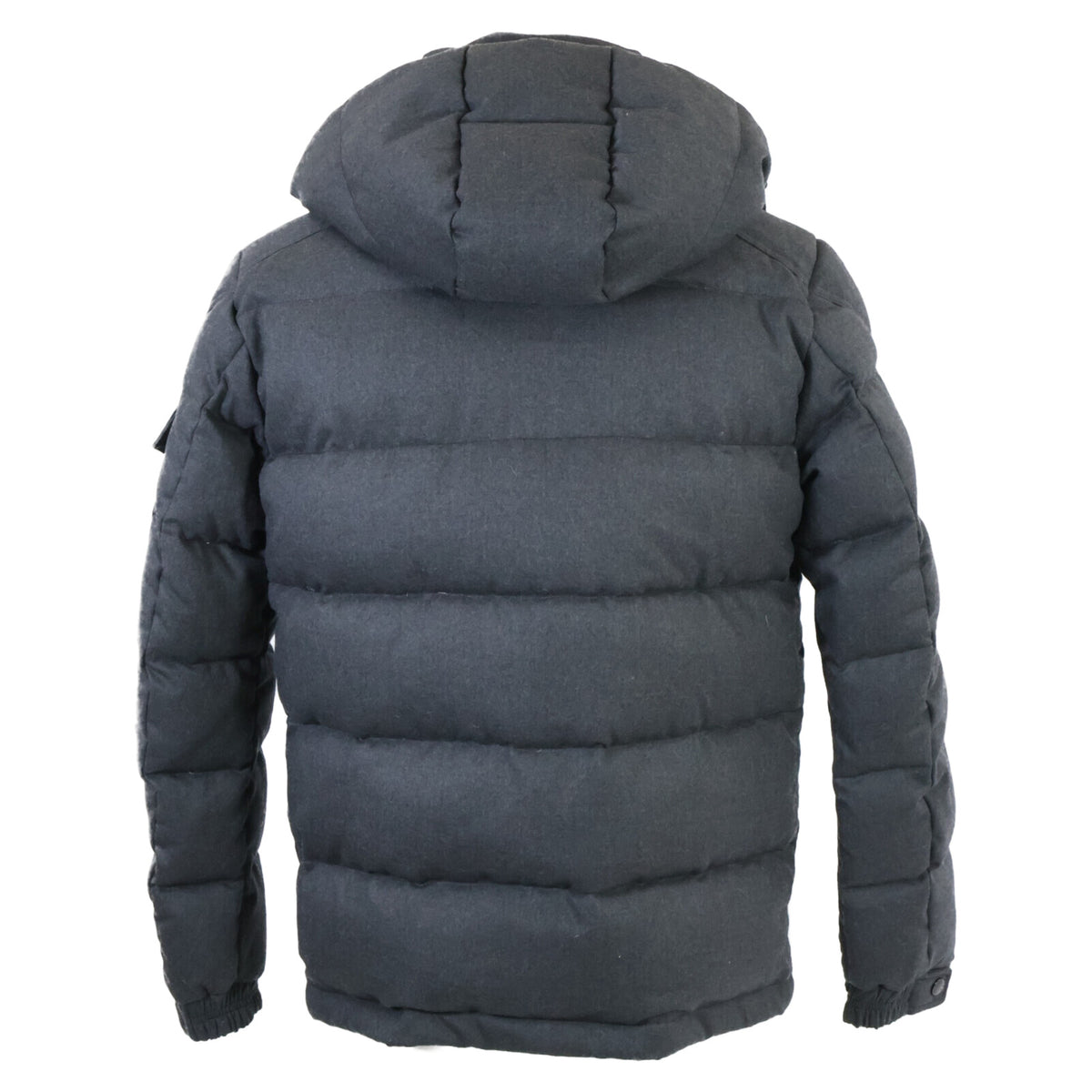 MONCLER MONTGENEVRE Wool Down Jacket Charcoal Gray Size 1