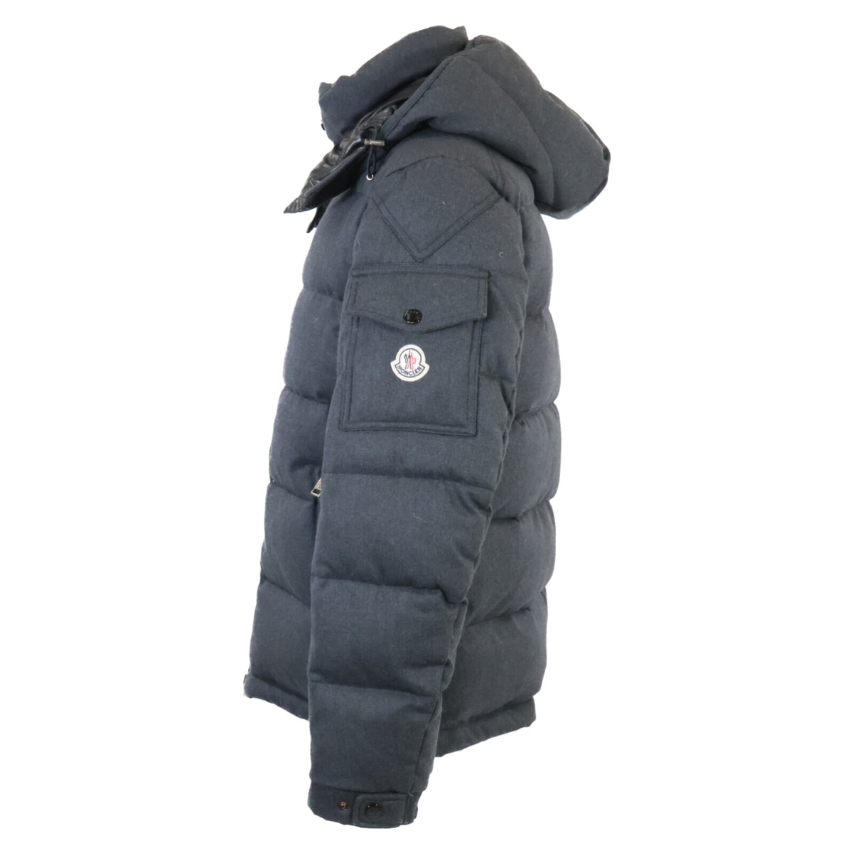 MONCLER MONTGENEVRE Wool Down Jacket Charcoal Gray Size 1
