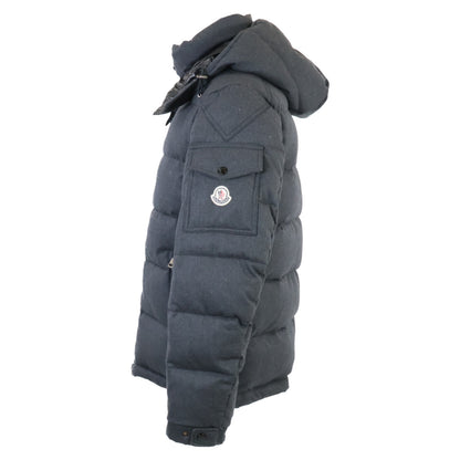 MONCLER MONTGENEVRE Wool Down Jacket Charcoal Gray Size 1