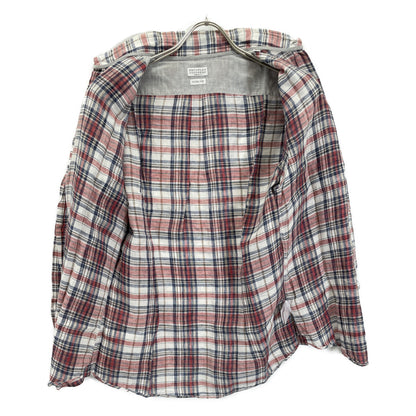 BRUNELLO CUCINELLI Linen Check Short Sleeve BD Shirt Size XS