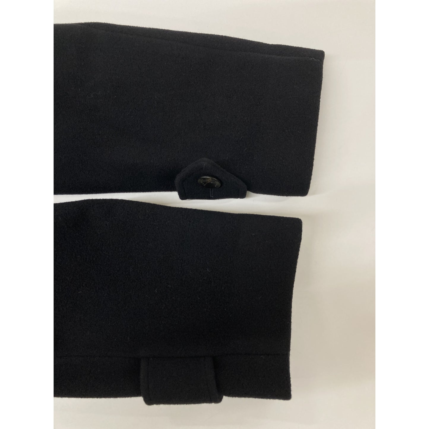 CARUSO Black Wool Nylon Single Stand Collar Coat