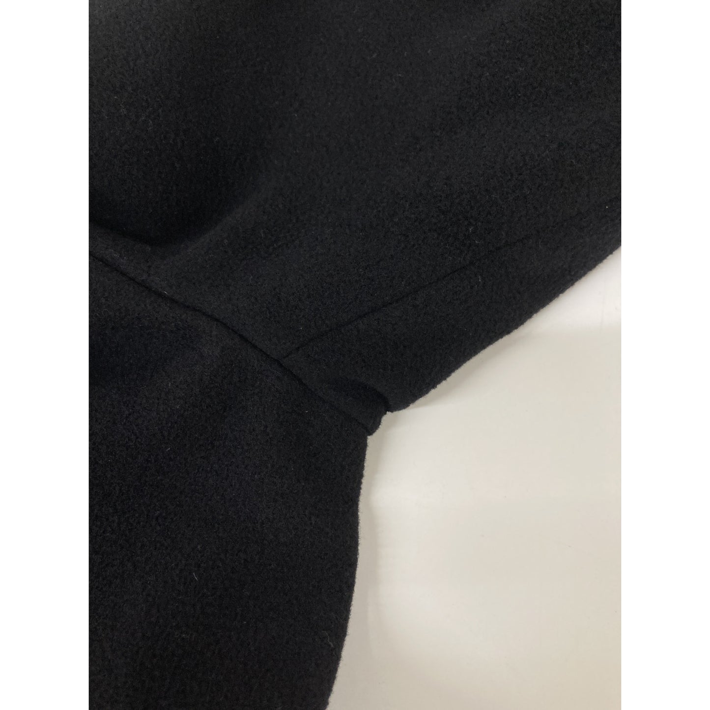 CARUSO Black Wool Nylon Single Stand Collar Coat