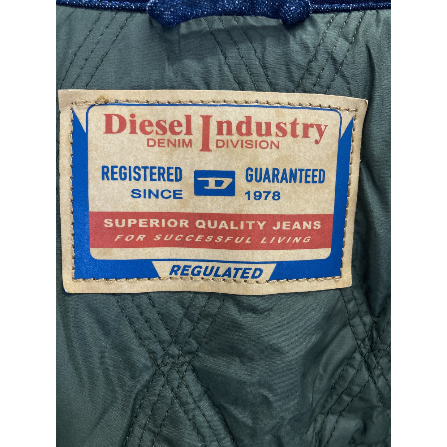 DIESEL Indigo D-STACK Padded Denim Jacket Size M