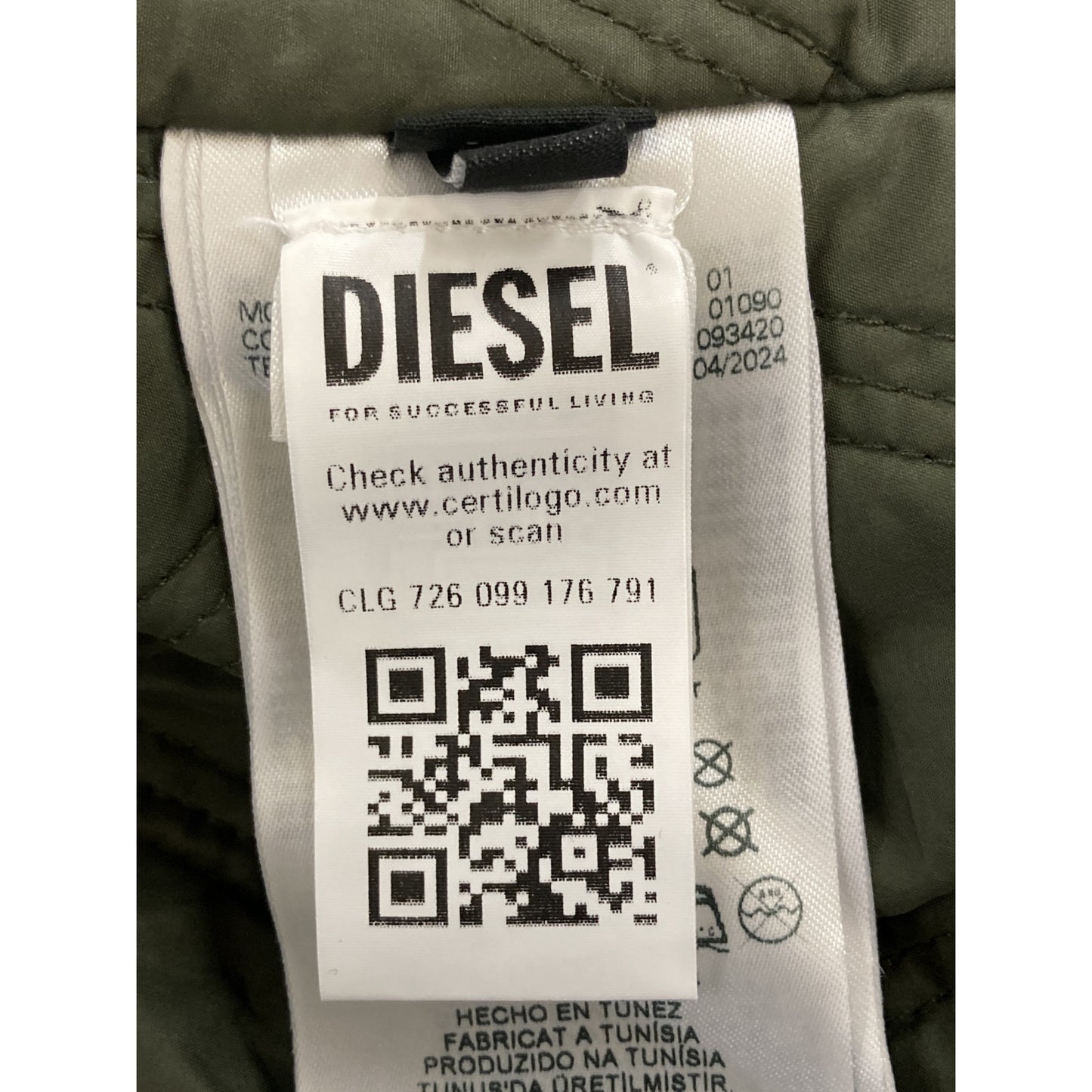 DIESEL Indigo D-STACK Padded Denim Jacket Size M