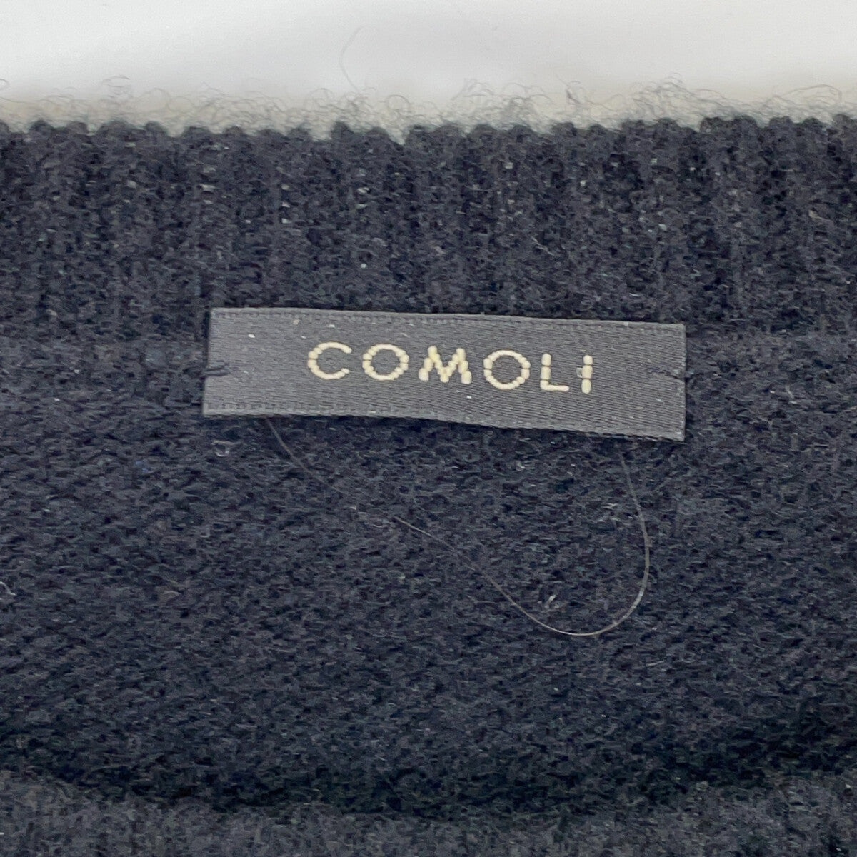 COMOLI 24AW Lambswool Crewneck Knit Sweater Black Size 2
