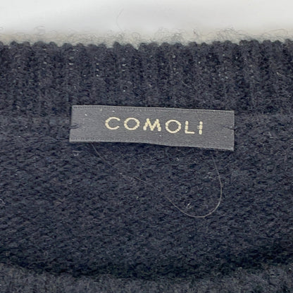 COMOLI 24AW Lambswool Crewneck Knit Sweater Black Size 2