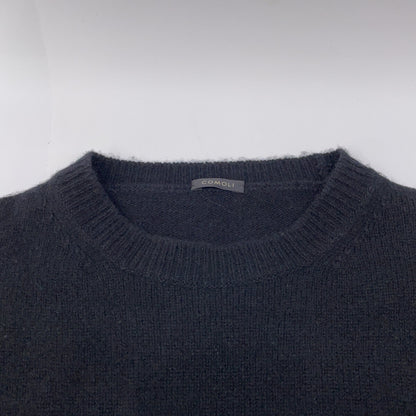 COMOLI 24AW Lambswool Crewneck Knit Sweater Black Size 2