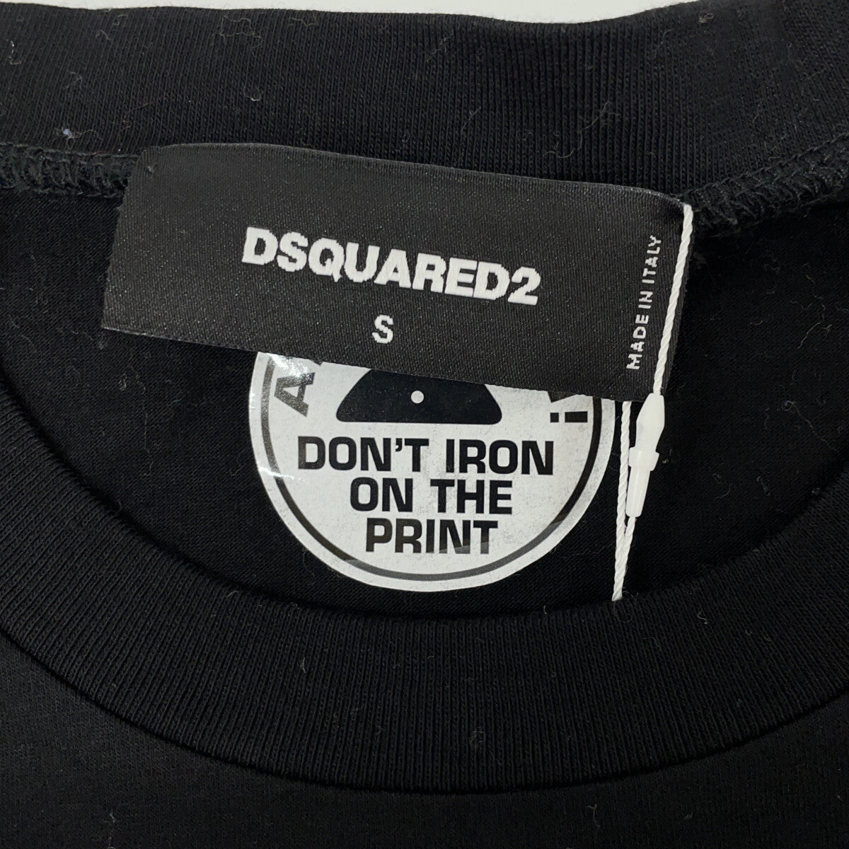 DSQUARED '23 Black Graphic Print Cotton T-Shirt Size S