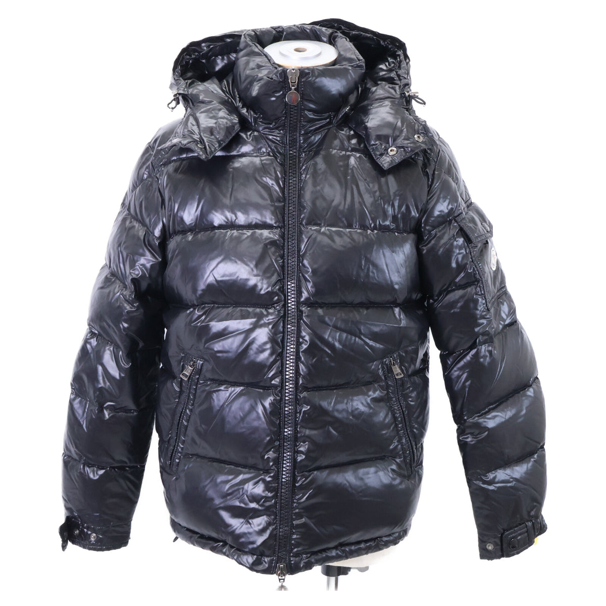 MONCLER MAYA Hooded Down Jacket Black Size 1
