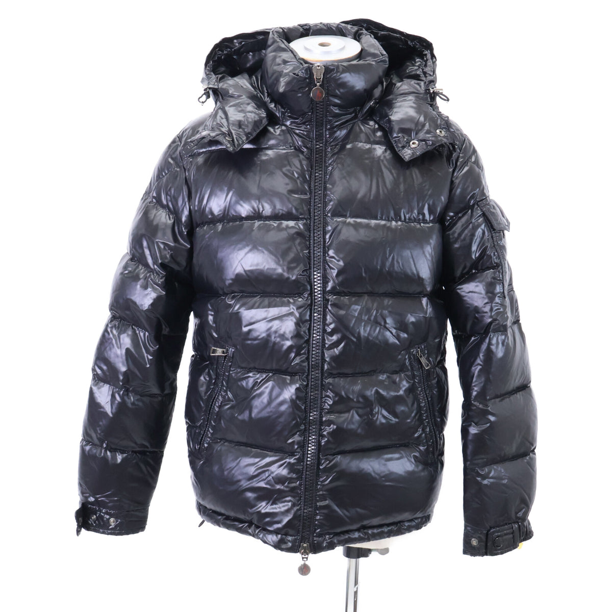 MONCLER MAYA Hooded Down Jacket Black Size 1