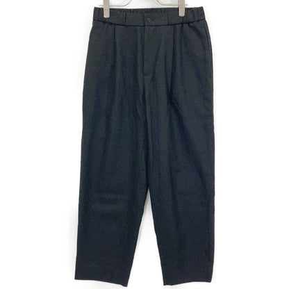 ATON Charcoal Wool Saxony Tapered Easy Slacks Size 02
