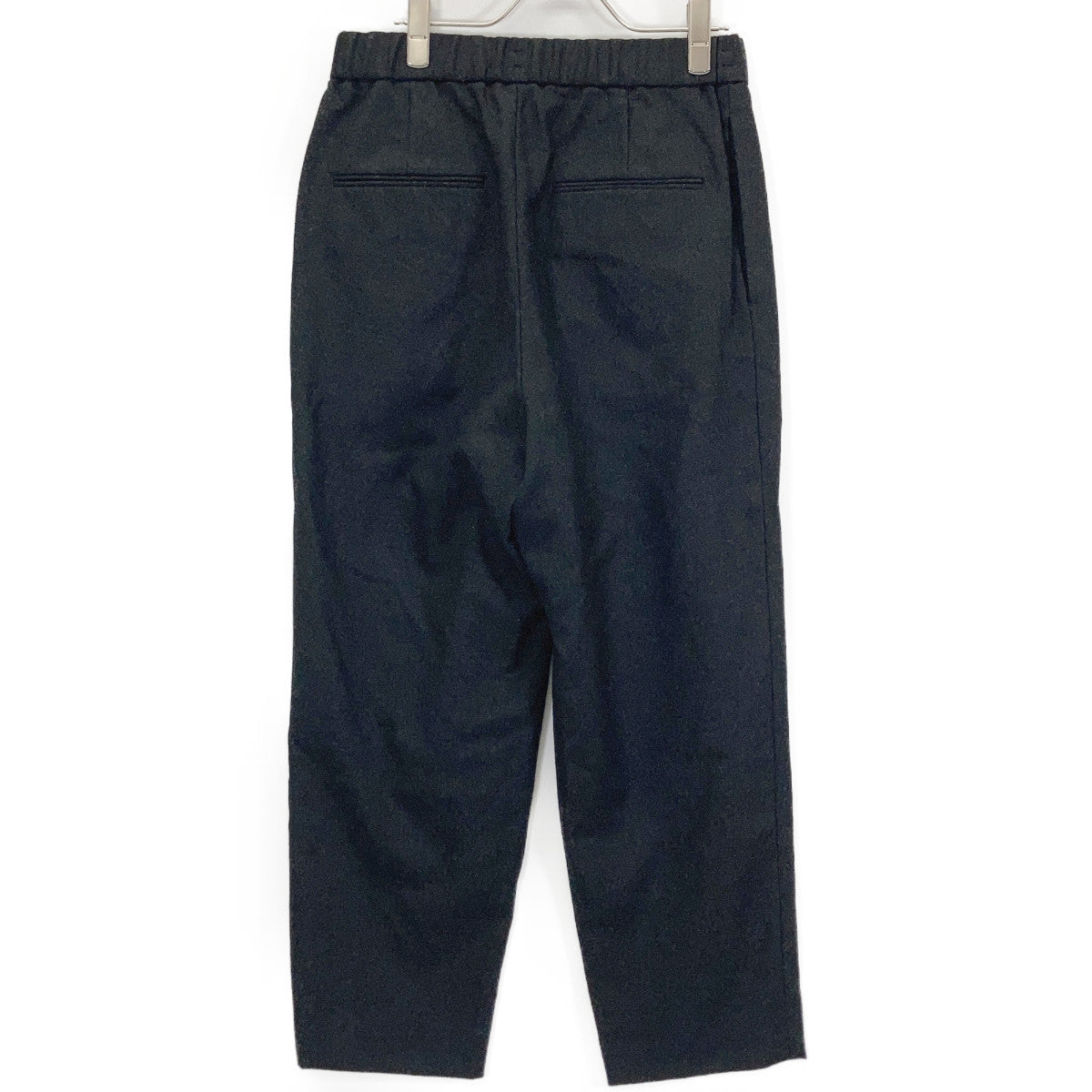ATON Charcoal Wool Saxony Tapered Easy Slacks Size 02