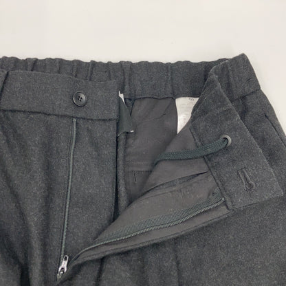 ATON Charcoal Wool Saxony Tapered Easy Slacks Size 02