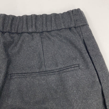 ATON Charcoal Wool Saxony Tapered Easy Slacks Size 02