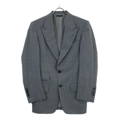 TOM FORD Gray Glen Check Wool Peaked Lapel 2B Suit Size 44R