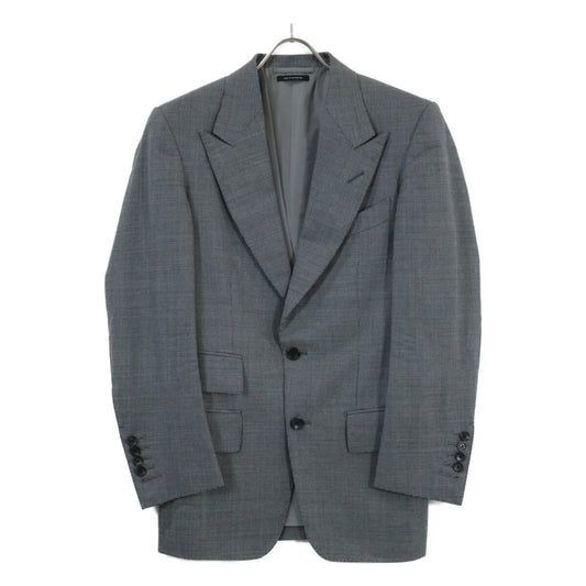 TOM FORD Gray Glen Check Wool Peaked Lapel 2B Suit Size 44R