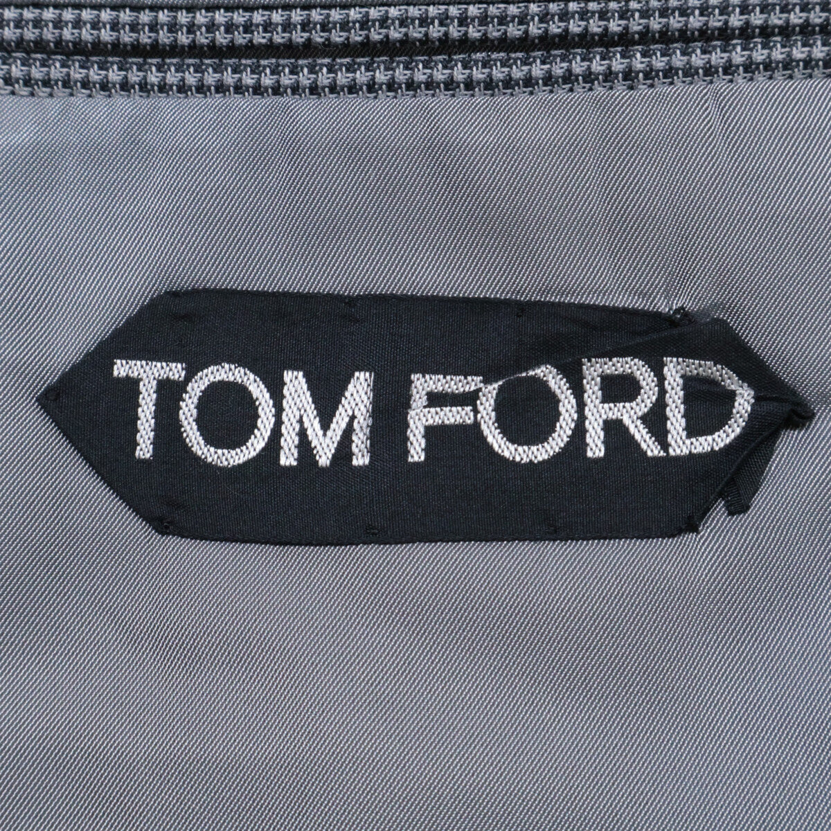 TOM FORD Gray Glen Check Wool Peaked Lapel 2B Suit Size 44R