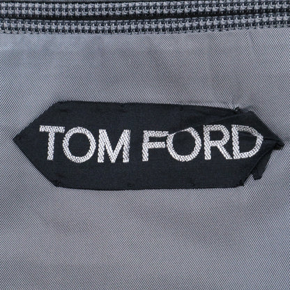 TOM FORD Gray Glen Check Wool Peaked Lapel 2B Suit Size 44R