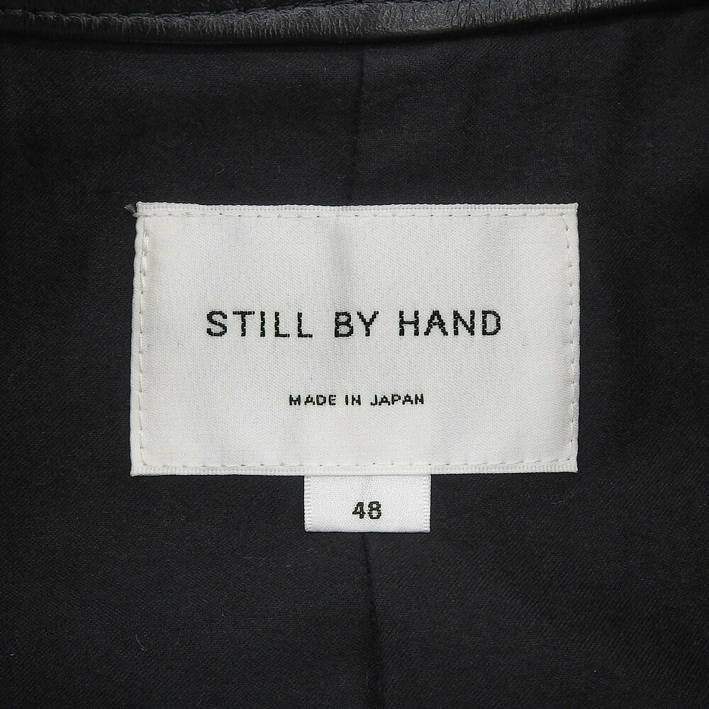 STILL BY HAND Cowhide Double Zip Single Rider Jacket Size 48