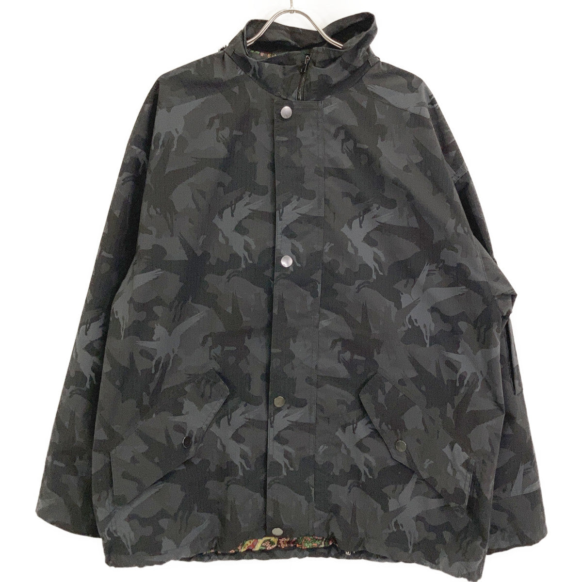 ETRO Nylon Camo Paisley Hooded Zip Blouson Jacket Size M