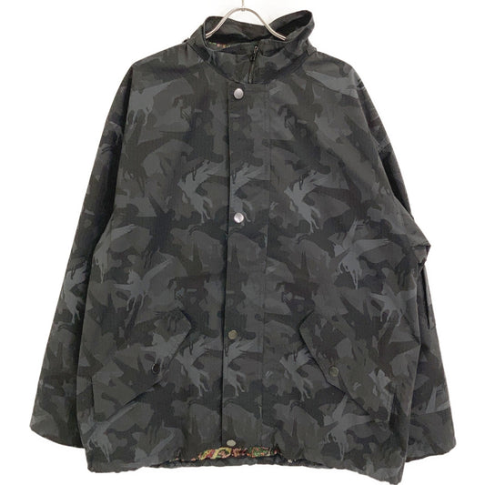 ETRO Nylon Camo Paisley Hooded Zip Blouson Jacket Size M