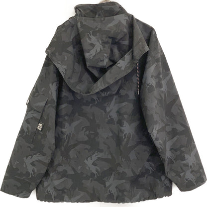ETRO Nylon Camo Paisley Hooded Zip Blouson Jacket Size M