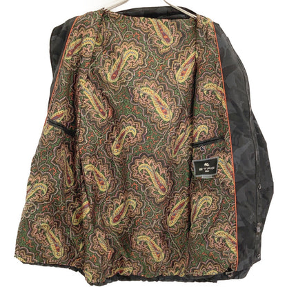 ETRO Nylon Camo Paisley Hooded Zip Blouson Jacket Size M