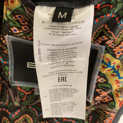 ETRO Nylon Camo Paisley Hooded Zip Blouson Jacket Size M
