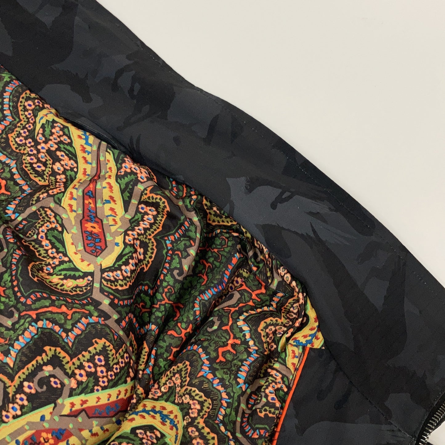 ETRO Nylon Camo Paisley Hooded Zip Blouson Jacket Size M