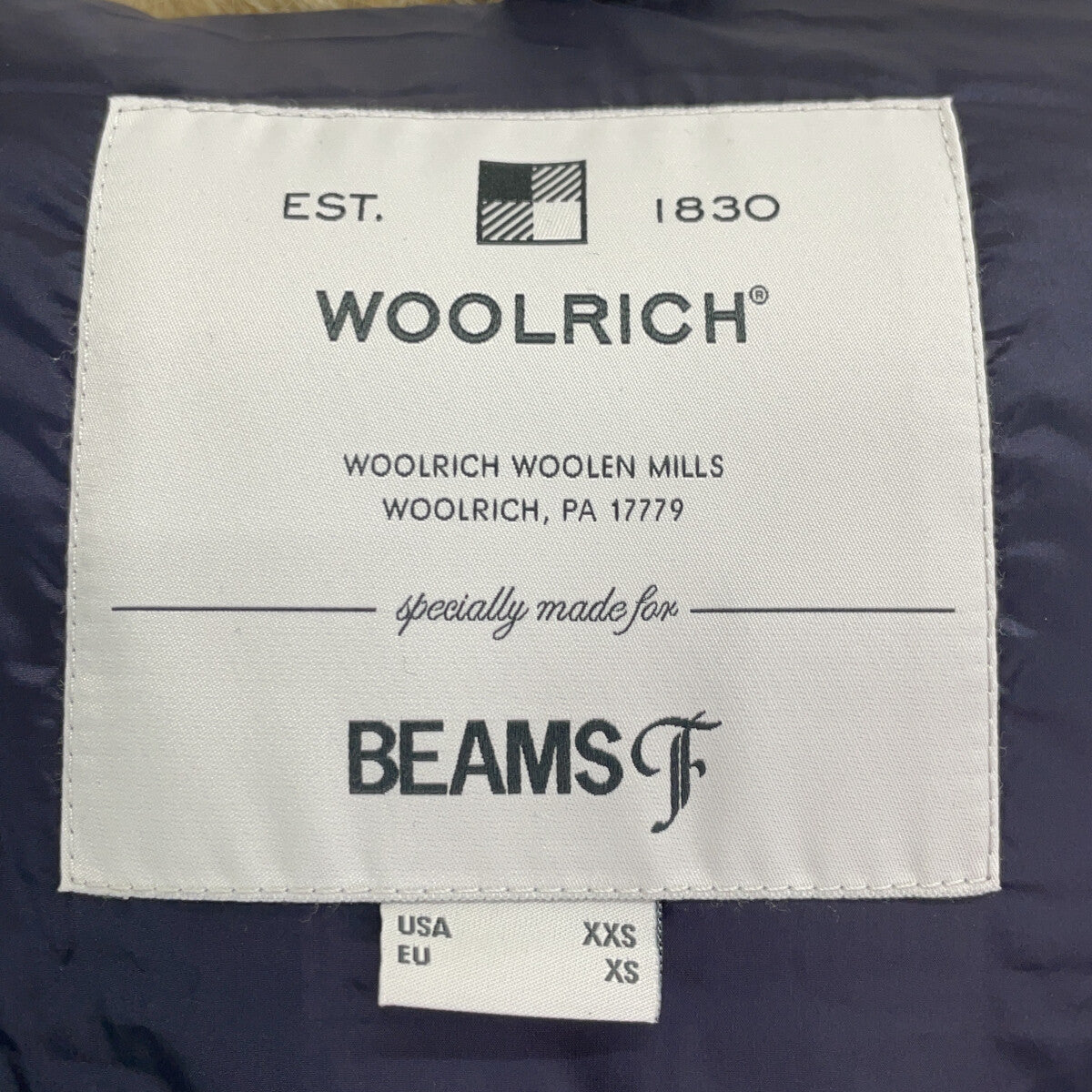 WOOLRICH x BEAMS F Arctic Parka Fur Down Jacket Size XS
