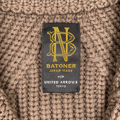 BATONER UNITED ARROWS Excl. Dark Brown Rib Cardigan Size 2