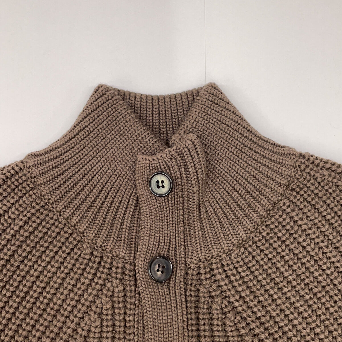 BATONER UNITED ARROWS Excl. Dark Brown Rib Cardigan Size 2