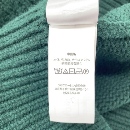 POLO RALPH LAUREN 24AW Turtleneck Sweater Wool Green Size XS