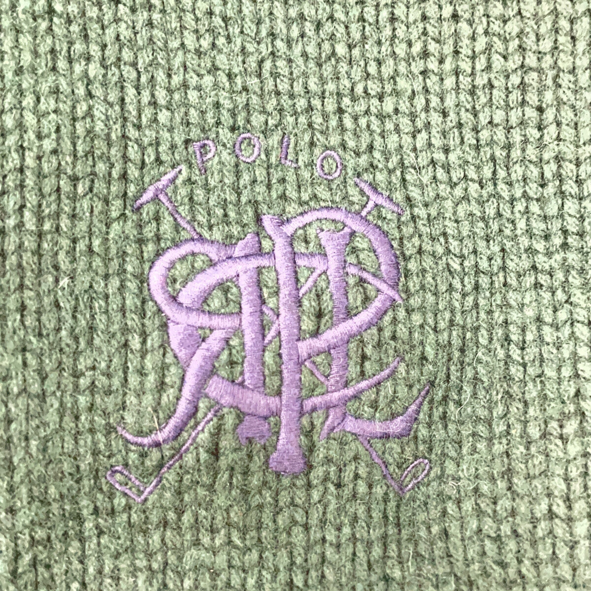 POLO RALPH LAUREN 24AW Turtleneck Sweater Wool Green Size XS