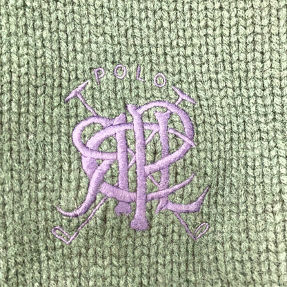 POLO RALPH LAUREN 24AW Turtleneck Sweater Wool Green Size XS