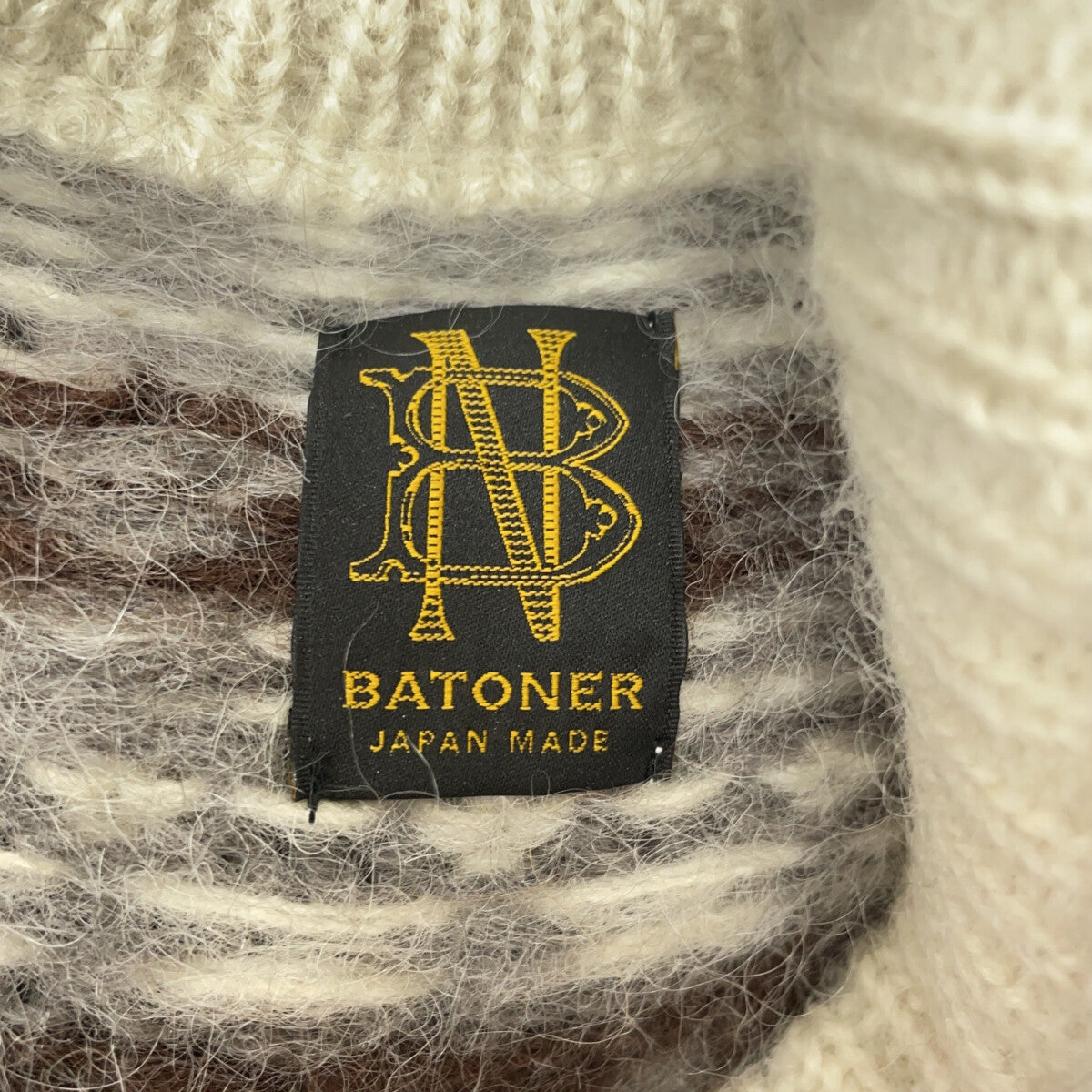 BATONER Nordic Mohair Wool Blend Sweater Multi Size 1