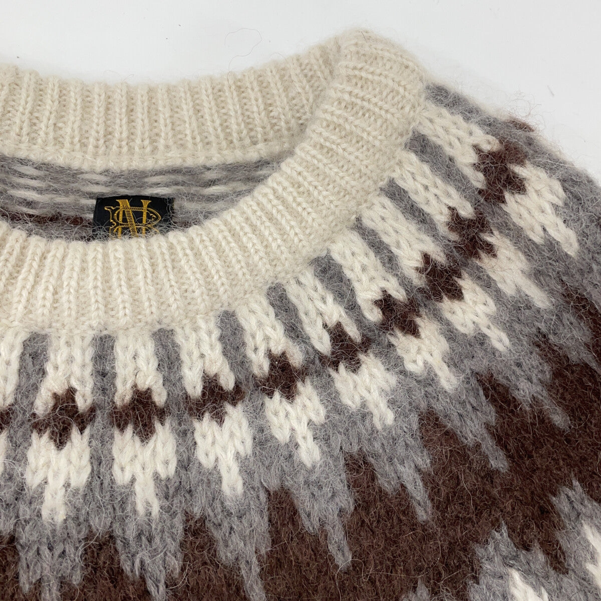 BATONER Nordic Mohair Wool Blend Sweater Multi Size 1