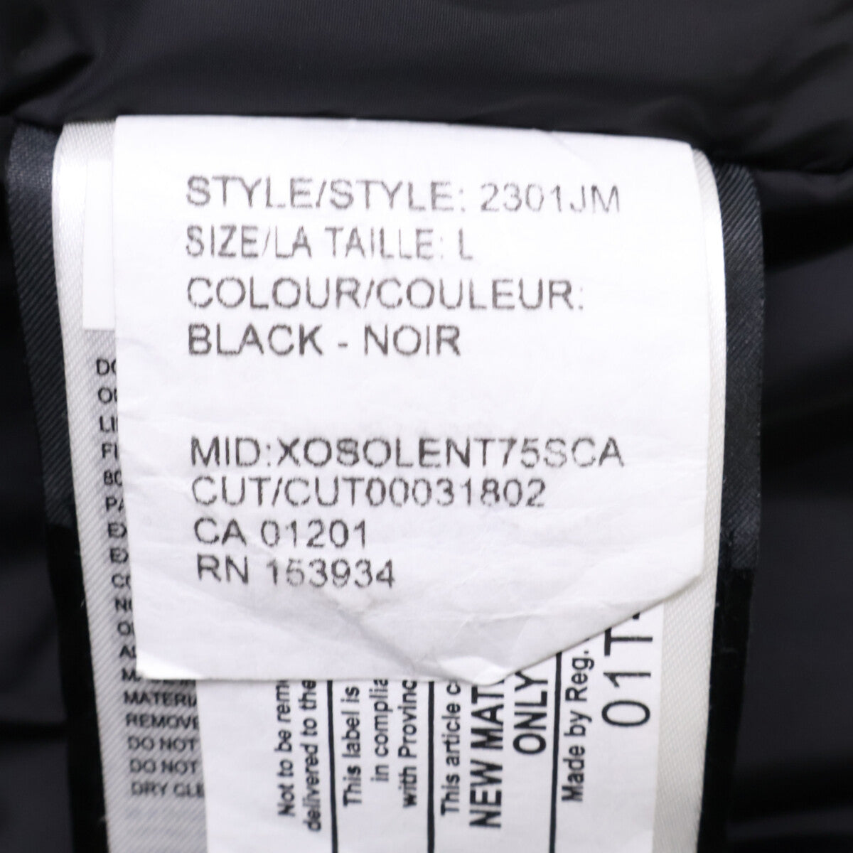 CANADA GOOSE Russell Parka Down Jacket Black Size L/G