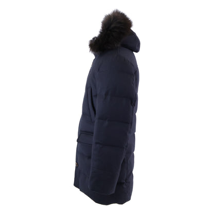 MOORER BARBIERI-LL Cashmere Hooded Down Jacket Navy Size 44