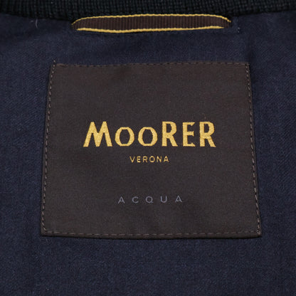 MOORER BARBIERI-LL Cashmere Hooded Down Jacket Navy Size 44