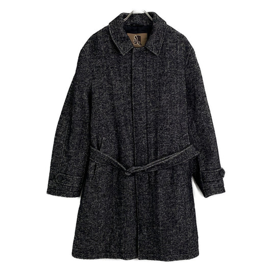 Sealup Wool Blend Belted Herringbone Chester Coat