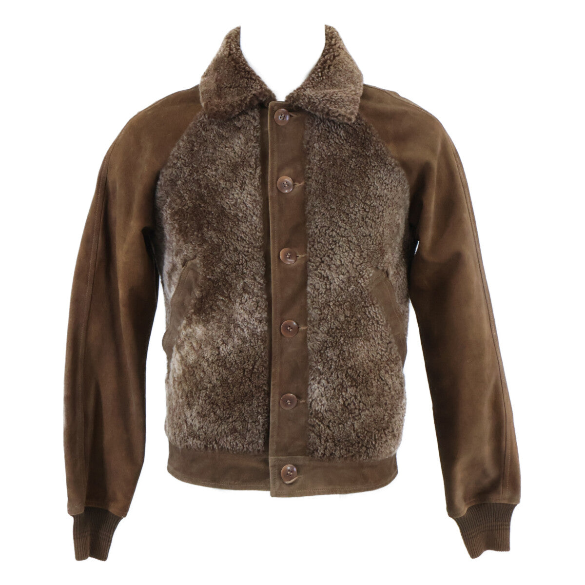 RRL 25SS Shearling Paneled Roughout Suede Jacket Size XS